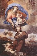 PUGET, Pierre Virgin Giving the Scapular to St Simon Stock sg USA oil painting artist